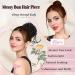 Fulang Hair 5-Pack Large Wavy Bun Hair Parts with Rubber Bands Artificial Hair Extensions for Women s Updos & Messy Buns (1B) - Buy Online on SooperMarket.com
