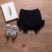 HASAKI 2Pcs Kids Linen Bloomer Shorts - Newborn Baby Diaper Cover 12-18 Months - Black+Khaki - Buy Online on SooperMarket.com