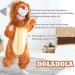 Doladola Unisex Baby Lion Romper | Flannel One Piece Pyjamas 6-12 Months - Buy Online on SooperMarket.com