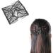 Salmue Hair Combs with Elastic by HairZing - Double Comb for Thick Hair - Magic Easy Beads - Stretchy Hairpin for Women & Girls - Black - Buy Online on SooperMarket.com