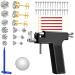 Ear Piercing Gun Kit Tools Set with iodophor swab Stainless Steel Body Ear Piercing Tool Ear Nose Navel Piercing Machines with Ear Studs Safety Pierce Beauty Tool Kit  Salon Home Pearcings Kits Black