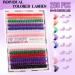 Uranian Colored Lashes Clusters - 280pcs DIY Eyelash Extensions 14mm & 16mm D Curl for Dramatic Looks - Ship Worldwide - Buy Online on SooperMarket.com