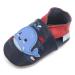 Dotty Fish Soft Leather Baby Shoes for Boys. Toddler Shoes. Non Slip. Animal Designs for Boys and Girls. 0-6 Months - 4-5 Years 3-4 Years Navy Whale