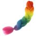 Zac's Alter Ego 60cm Jumbo Bright Colourful Twist Braiding Hair Extension Rainbow