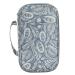 Coopay Crochet Hook Case Organizer Storage Bag with Handle Cute Crochet Hook Organizer Portable Travel Knitting Needle Case for Crochet Hooks Knitting Needles (Up to 11'') Knitting Crochet Supplies Gray Blue