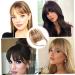 Fake Bangs Clip in Fringe High Temperature Fiber Clip in Bangs with Temple Hair Breathable Natural Look Fake Flat Bangs Front Face Fake Fringe for Women Girl (A) style1 - Buy Online on SooperMarket.com