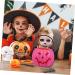 HOMSFOU 3 Pcs Glowing Crackle Purple Pumpkin Fall Pumpkin Decor Halloween Party Decorations Fall Centerpieces Trick or Treat Candy Buckets Halloween Paper Lantern Accessories Rural Plastic - Buy Online on SooperMarket.com