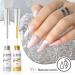 Silver Gold Glitter Gel Nail Art Liner Set - 2Pcs | Soak off Curing, 8ml, Thin Brush | DIY Nail Decoration - Buy Online on SooperMarket.com
