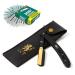 The Cambridge Cutthroat Straight Edge Razor Kit with 10 Blades Stainless Steel Black & Gold Professional Barber Cut Throat Razor, Premium Mens Single Blade Razor, Beard Shaper, Travel Pouch Included