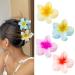 4 pieces Hawaii hair clip flowers hair clip beach flowers hair clip head jewelry for girls and women beach party pool vacation 4pcs-a