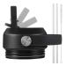 FLORAPELL Straw lid for Yeti Rambler 18 26 36 64 oz, Lid with Straws and Flexible Handle, Replacement Cap for Yeti 18oz 26oz 36oz 64oz Rambler Water Bottle Straw Cap, Black