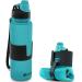 Nomader Collapsible Water Bottle - Leak Proof Twist Cap - BPA Free, 22 oz Aqua Blue