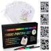 Anyuke 10 bibs for painting for baby care 24 washable textile pens and 4 stencils gift for baby shower games baby party decoration girl and boy 38 set