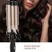 Electric Hair Curler 3 Barrel Curling Iron Wand Adjustable Hair Curler Waver Crimper Hair Styling Tool (Gold 22mm) - Buy Online on SooperMarket.com