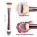 Soft Nylon Hair Contour Powder Brush & Highlighter - Double Ended Makeup Brush for Flawless Application | International Shipping - Buy Online on SooperMarket.com
