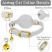 Oopsdoggy Leather AirTag Cat Collar with Bells - Durable GPS Pet Neckband for Cats & Small Dogs (White) - Buy Online on SooperMarket.com