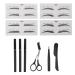 Eybrow care set eyebrow trim set eyebrow tweezers set Professional portable eyebrow rasis knife scissors tweezers browstick card set for women men men