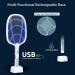 2 in 1 Electric Bug Zapper | USB Rechargeable Mosquito Trap Lamp & Racket | Powerful Grid | Safe for Home & Outdoor | Pack of 1 - Buy Online on SooperMarket.com