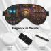 SSIMOO Bronze Gears Clock Eye Mask - Soft Breathable Travel Eye Patch for Relaxation | International Shipping - Buy Online on SooperMarket.com