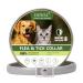 DEWEL 63.5cm tick collar for dogs and cats adjustable dog and cat flea collar waterproof anti-ticks and fleas