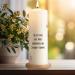 Brilliant Gravure Printed Christening Candle - Personalized Baptism Gift for Girls & Boys - High-Quality 250/80 mm Pink Butterfly Design - Buy Online on SooperMarket.com