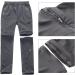 Feoya Children's Outdoor Hiking Pants - Zip Off & Removable Shorts Quick-Drying Trekking Pants for Unisex Youth & Girls - 150 Gray - Buy Online on SooperMarket.com