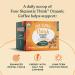 Foods Mushroom Instant Coffee Four Sigma Organic and Fair Trade with Lions Mane Chaga & Mushroom 10 x 2 5 g each Packets (25g) Midium Roast - Buy Online on SooperMarket.com