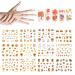 Thanksgiving DecorationsFall Nail Stickers Autumn Maple Leaves Pumpkin Turkey Nail Art Stickers Thanksgiving Themed Water Transfer Nail Decorations
