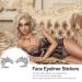 KALLORY 5 Pairs Temporary Lace Eye Tattoos for Halloween Party - Black - Buy Online on SooperMarket.com