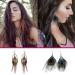 Feather Hair Extensions Kit: 16 Inches 50 Strands Colored Hair Extensions with Rooster & Peacock Feather Earrings - Ideal Christmas Hair Accessories for Women and Girls - Buy Online on SooperMarket.com