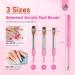 Saviland Acrylic Nail Brush Set - 3 Professional Brushes for Acrylic Application | Sizes 6 8 12 | Perfect for Nail Art Extensions & Carving - Buy Online on SooperMarket.com