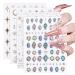 4 Sheets 5D Gold Nail Art Sticker Decals  EBANKU Bronzing Stars Sun Moon Flower Butterfly Self-Adhesive Nail Stickers Vintage Classic Gems Nails Design Supplies Decal for Women Girls
