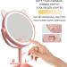 Touch-Screen Vanity Mirror with Lights & Desk Mirror Lights, Portable HD Cosmetic Lighted Mirror - Pink - Buy Online on SooperMarket.com