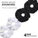 4-Piece Velvet Hair Tie Set for Updos & Ponytails | Black & White - Perfect for Women Girls & Children - Buy Online on SooperMarket.com