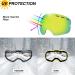VGOOAR OTG Ski Goggles - Borderless Design Anti-Fog Coating UV400 Protection for Men & Women - Premium Gold Snow Glasses - Buy Online on SooperMarket.com