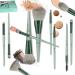 HEYMKGO 15Pcs Makeup Brush Set - Premium Synthetic Bristles for Liquid & Powder Makeup Application - Green - Buy Online on SooperMarket.com
