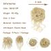 Fulang Hair 5-Pack Large Wavy Bun Parts with Rubber Bands - Perfect for Hair Updos & Extensions | Messy Bun Hair Ties for Women - Buy Online on SooperMarket.com