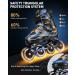 Eodora Kids Inline Skates Adjustable | Boys Girls Roller Blades with Light up Wheels | Indoor Outdoor Fun Flashing Skates | Blue Small (11J-1) - Buy Online on SooperMarket.com