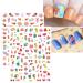 Summer Ocean Nail Art Stickers - 12 Self-Adhesive Decals for Fish, Beach, Turtle, and Whale Designs | Nail Supplies for Unique Nail Art Decor - Buy Online on SooperMarket.com