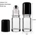 Jucoan 40 Pack 5ml Clear Glass Roll on Bottles Refillable Essential Oil Bottles with Stainless Steel Roller Balls and 5 Droppers for Sample Travel DIY Cosmetic Containers - Buy Online on SooperMarket.com