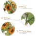 Zerodeko Flower Arrangement Supplies Vintage Small Mirror Round Decor for Home Bulldog Figurine Bridal Bouquets Small Rope Basket Round Wooden Wall Decor Boho Props Sunflower - Buy Online on SooperMarket.com