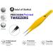 Abdul of Sialkot Pointed Tweezers - Precision Ingrown Hair & Blackhead Removal Tool - Yellow - Buy Online on SooperMarket.com