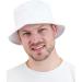 Cute Cotton Bucket Hat for Beach Sun Summer Travel - White (XS-S) - Men, Women, Teens - Packable & Lightweight - Buy Online on SooperMarket.com