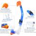 Dorlle Kids Snorkel Set - Premium Dry Snorkel Mask with Anti-Fog Goggles - Blue | Ideal Snorkeling Package for Children - Buy Online on SooperMarket.com