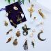 19 PCS Adjustable Hair Cuffs & Charms for Braids | Gold Hair Jewelry Set | Sun Moon Pterosaur Wing Shell Rose Leaf Hair Pendants | DIY Dreadlock Accessories - Buy Online on SooperMarket.com