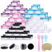 100 pieces of jaws 3ml of empty cans clear cremes mini cream throats cream can empty tap with screw cap 5 mini spatula and sticker for cosmetics lotion cream nailart lip balm