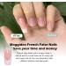 Maggidea 240 Pcs Coffin Fake Nails French Tip Nude Color Glossy Full Cover - Ballerina Nail Art for Women | French-Medium Long Square - Buy Online on SooperMarket.com
