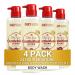 Old Spice Gentleman's Blend Exfoliating Body Wash Brown Sugar & Cocoa Butter 18 oz (Pack of 4)