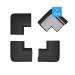 KidKusion 4-Piece Safety Corner Cushion - Black - Made in USA - Child Safety Corner Guard for Home Furniture - Baby Proof Table Protector - 4 Pack - Buy Online on SooperMarket.com