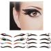 Kilofly 8 Sets Temporary Eye Tattoo Stickers with Crystal Gem Liners - Makeup Transfer Set - Buy Online on SooperMarket.com